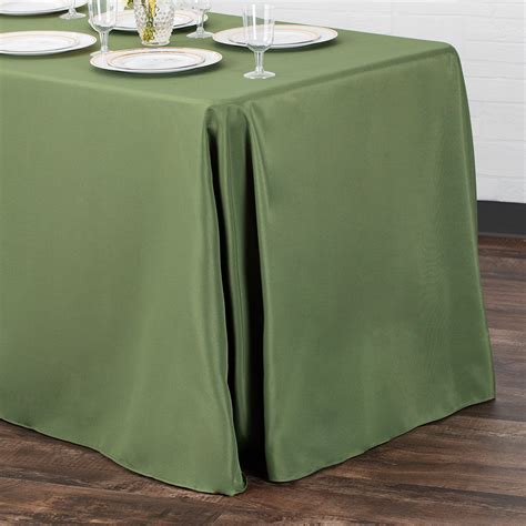 90"x156" Rectangular Oblong Polyester Tablecloth - Willow Green– CV Linens