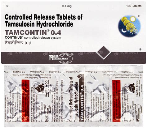 Tamcontin 0.4 MG | Order Tamcontin 0.4 MG Tablet Online at Truemeds