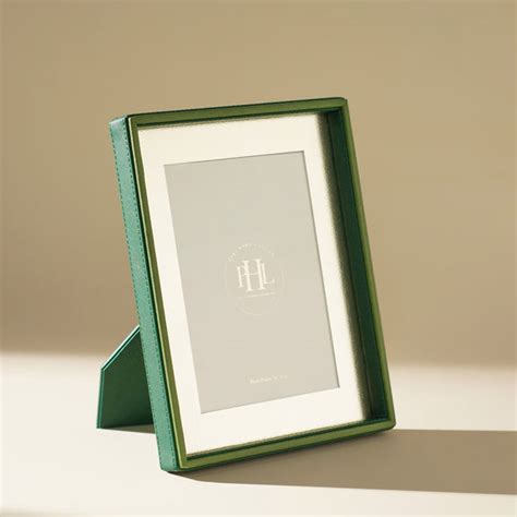 Green Faux Leather Photo Frame - Large