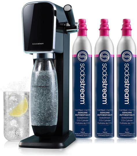 Amazon.com: SodaStream E-TERRA Sparkling Water Maker (Black) with CO2 and Carbonating Bottle ...