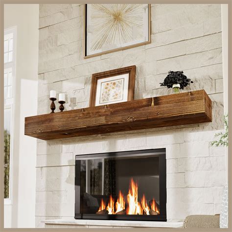 Fireplace Mantel - Wall-Mounted Mantles for Over Fireplace - Farmhouse ...