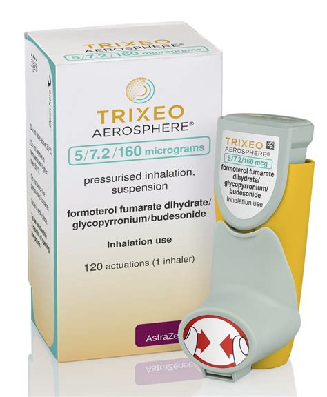 Trixeo Aerosphere 5 / 7.2 / 160 pressurised inhaler (AstraZeneca UK Ltd ...