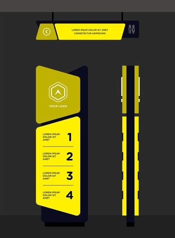 Tower display exterior and interior signage template set corporate ...