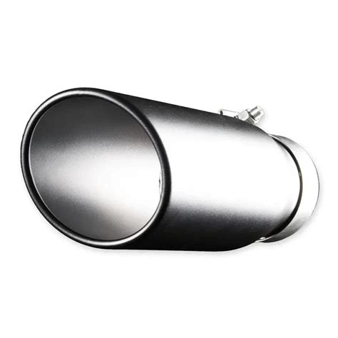 Polished Steel or satin black Exhaust Tip | Universal Exhaust Tips - 5" – 7" Black (5"-7"-15")