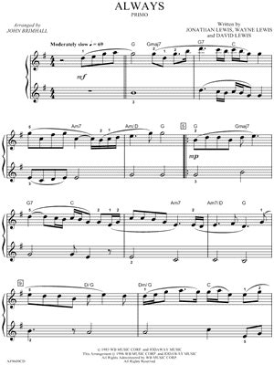 Image result for Always Piano Tutorial