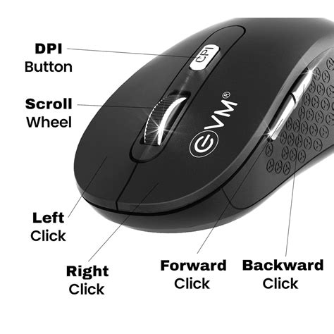 EVM EnOrb Wireless Mouse - Silver Scroll Wheel, Cover, DPI & Side ...