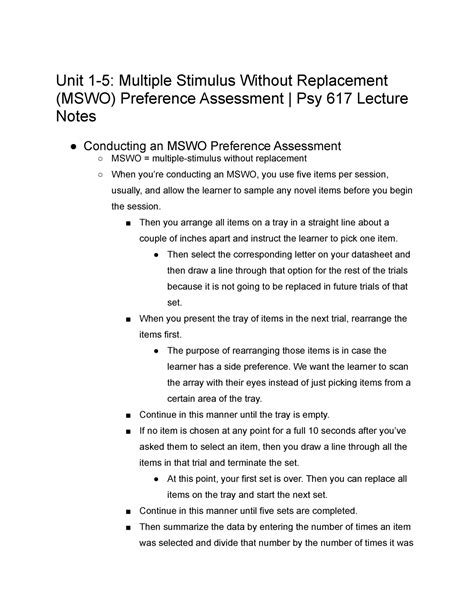 Multiple Stimulus With Replacement