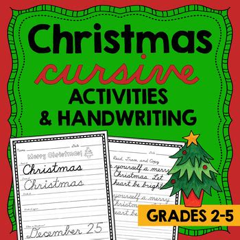 Christmas Cursive Handwriting Practice 的图像结果