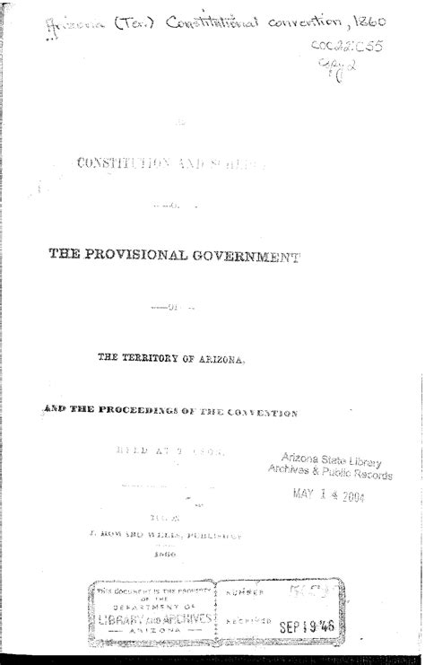 The constitution and schedule of the provisional government of the ...