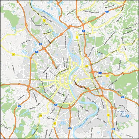 Cologne Germany City Map Cologne Map Print City Map Poster Map