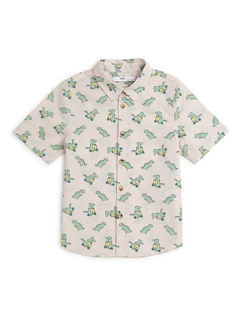 Buy Pure Cotton Printed Spread Collar Shirt at Marks & Spencer