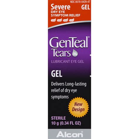 GENTEAL Tears Eye Gel, Lubricant, Severe Dry Eye Relief (10 g) Delivery ...