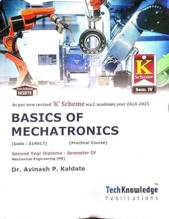 Amazon.in: Buy BASICS OF MECHATRONICS SEM 4 MSBTE K SCHEME DIPLOMA ...