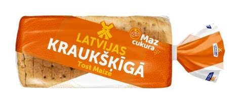 LATVIJAS MAIZNIEKS - Zeltene bran toast bread 350g (box*7). The Jolly ...