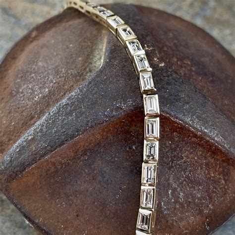 Baguette Diamond Bezel Bracelet - Sholdt Jewelry Design
