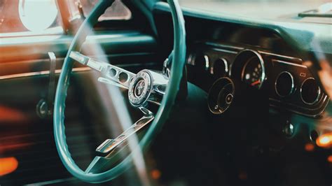 Download wallpaper 3840x2160 ford mustang, sports car, steering wheel ...
