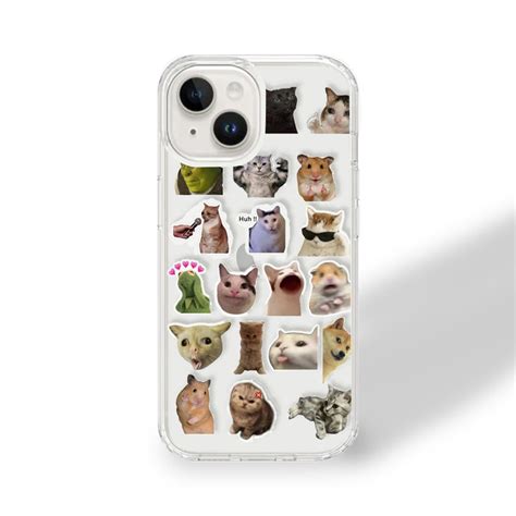 Cat meme Sticker Case | Silicone Case – Aadu