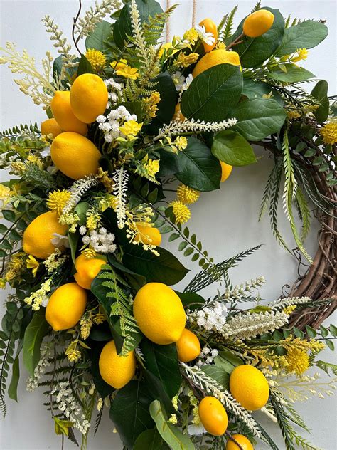 Lemons Wreath / Summer Wreath / Front Door Decor / Year Round Wreath ...