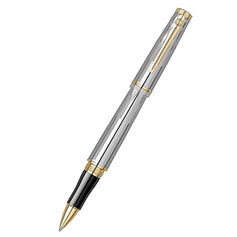 Scrikss Heritage Gold Chrome Roller ball Pen With 23k Gold Plated ...