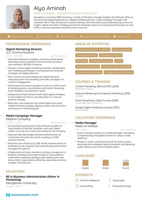 MBA Application Resume Format 的图像结果