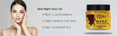 Quat Wine Night Face Gel for Glowing Skin,Oily Skin,Women,Men (100gm ...
