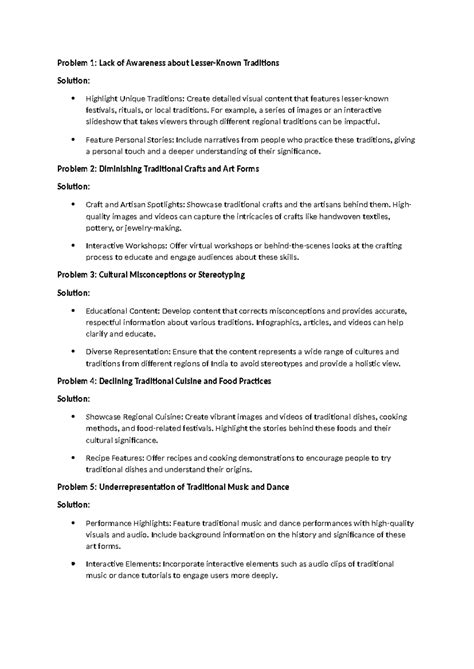Problem and solution - Problem 1: Lack of Awareness about Lesser-Known ...