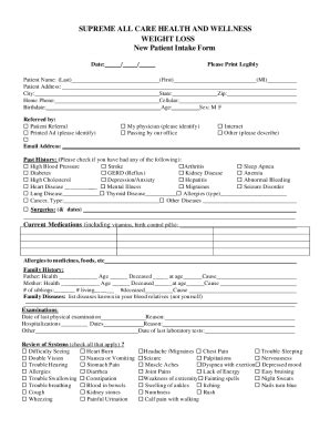 Fillable Online New Patient Health Intake Form - Balanced Health Fax ...