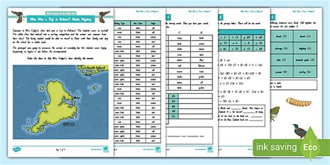 The NZ Bush - Who Won a Trip to Rakiura? Maths Mystery