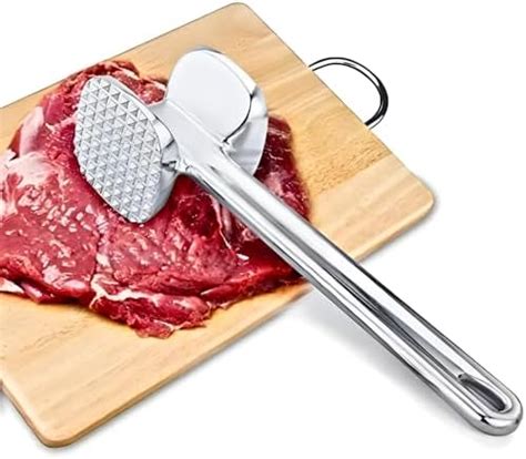 Drumstone (𝐒𝐩𝐞𝐜𝐢𝐚𝐥 𝟏𝟓 𝐘𝐞𝐚𝐫𝐬 𝐖𝐚𝐫𝐫𝐚𝐧𝐭𝐲) Aluminum Meat Tenderizer Hammer ...