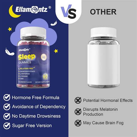 ELLAMENTZ Melatonin Free Sleep Aid Gummies for Adults, Sugar India | Ubuy