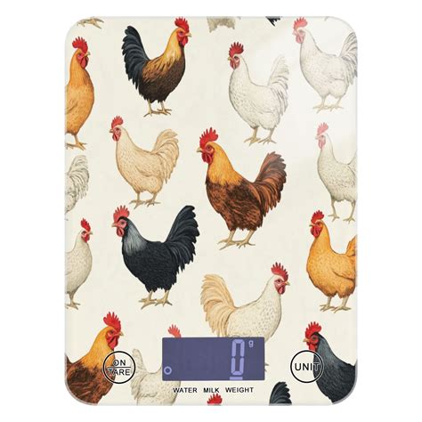 Chickens Pattern Food Scale Digital Kitchen Scale Waterproof Grams ...