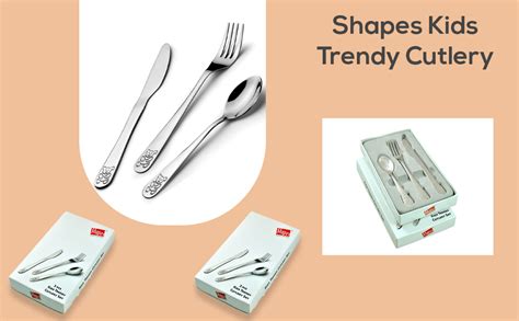 Shapes Kids Trendy Cutlery Set of 3 Pcs : Amazon.in: Home & Kitchen