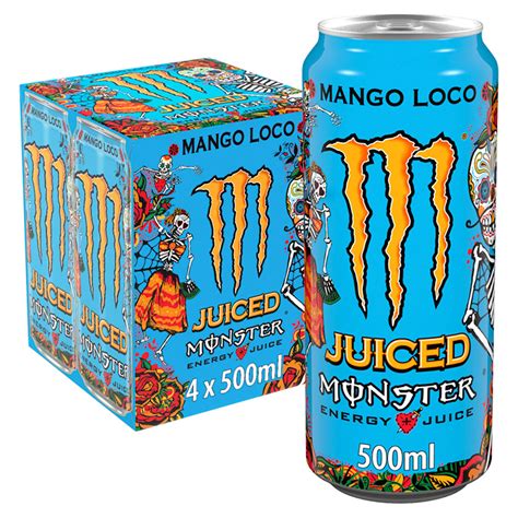 Monster Mango Loco Energy Drink 4 x 500ml | Sports & Energy Drinks ...