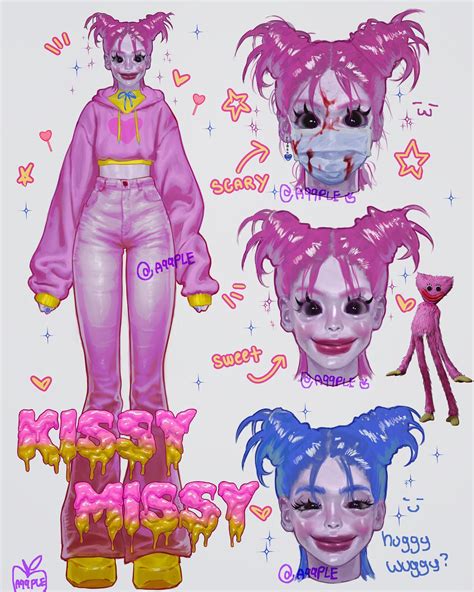 ค𝔭𝔭𝔩𝔢 ⋆ ｡*ﾟ | Kissy Missy! 🩷💛 I got really inspired to draw her as a human! My main goal was to ...
