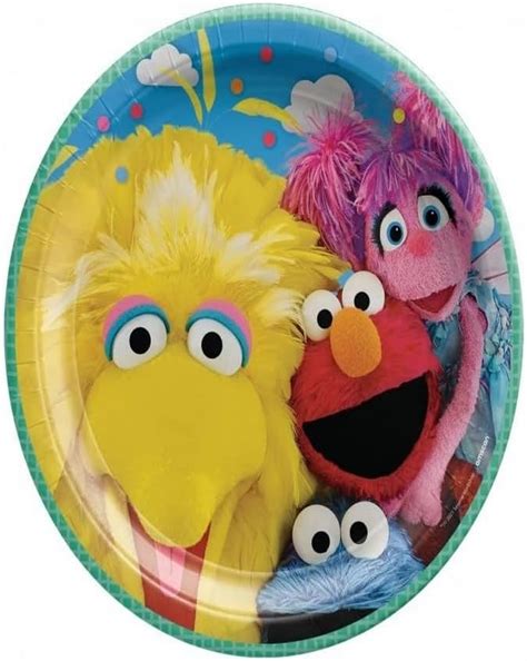 Amscan Everyday Sesame Street Round Plates - 9 India | Ubuy