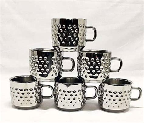 Mayur Gold Pack of 6 Stainless Steel STAINLESS STEEL DOUBLE WALL SMALL ...