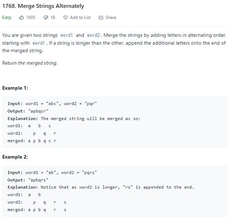 Image result for Merge Strings Alternately Java
