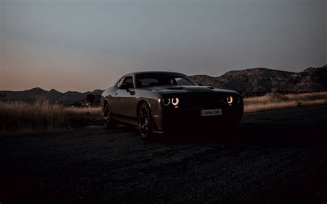 Download wallpaper 3840x2400 dodge challenger, dodge, car, black, dark ...