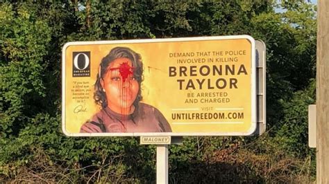 Breonna Taylor billboard vandalized with red paint