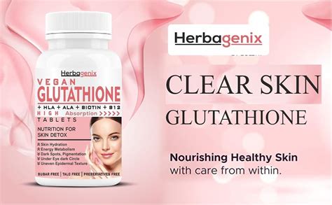 HERBAGENIX L Glutathione Tablets 1000mg With Nac, Vitamin C, E ...