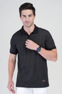 Polo Plus Solid Men Polo Neck Grey T-Shirt - Buy Polo Plus Solid Men ...