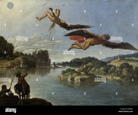 The Fall of Icarus. Artist: Saraceni, Carlo (1579-1620 Stock Photo - Alamy