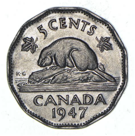 1947 Canada 5 Cents - Historic World Coin | Property Room