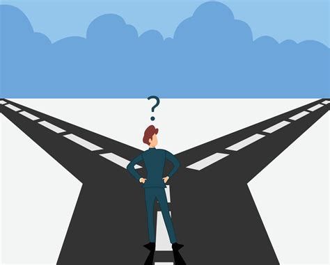 businessman choosing which path he should. flat design vector 14075416 ...