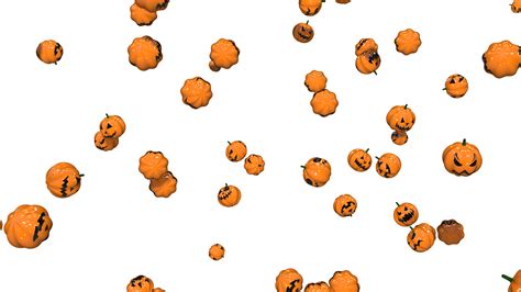 Free Happy Halloween Scary Pumpkins Falling Effect 3D Rendering ...