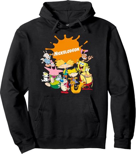 Nickelodeon Splatter Logo Group Shot Graphic Hoodie India | Ubuy