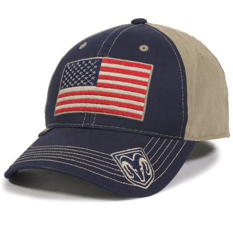 Buy Outdoor Cap Unisex-Adult American Flag Truck Cap, NavyKhaki, Adult ...