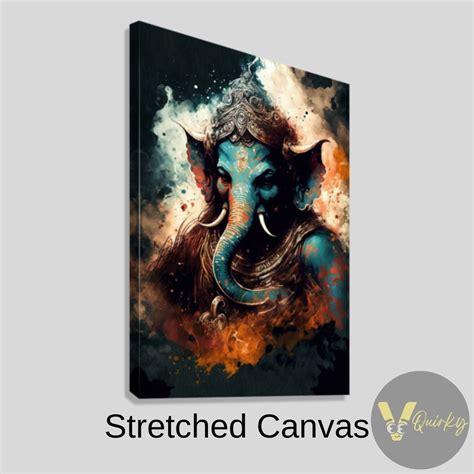 Colorful Ganesh Ji Canvas Painting – VQuirky