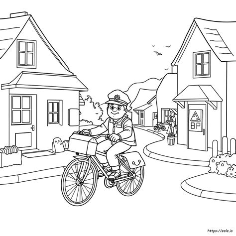 Postman Colouring Pages 的图像结果