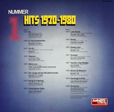 Nummer 1. Hits 1970-1980 – Bertelsmann Vinyl Collection